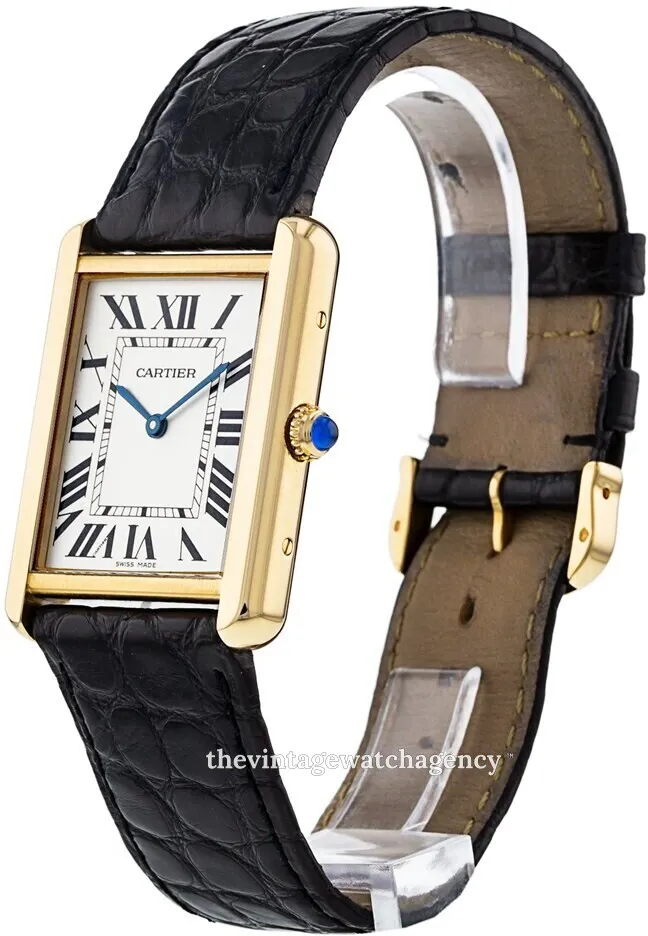 Cartier Tank Solo W1018855. 18 carat yellow gold steel Silver 1