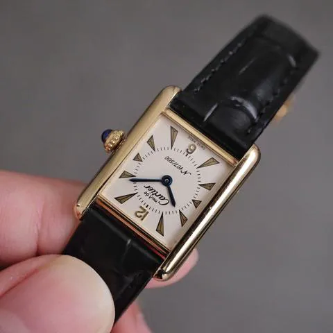 Cartier Tank Vermeil 1613 21mm Silver White 2