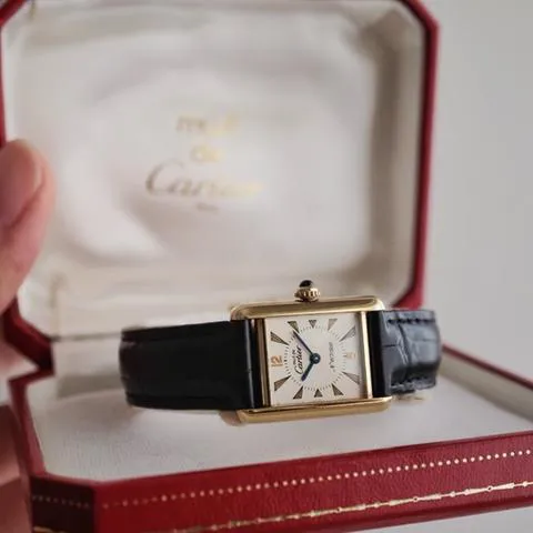 Cartier Tank Vermeil 1613 21mm Silver White 7