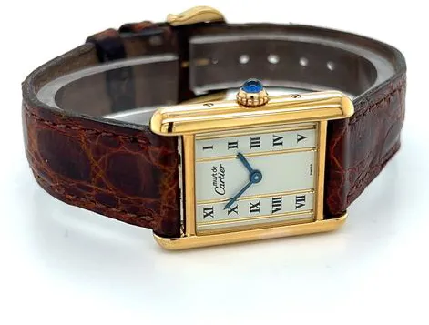 Cartier Tank Vermeil 5057001 21mm Yellow gold White 1