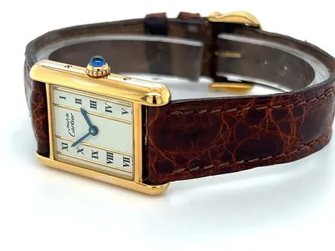 Cartier Tank Vermeil 5057001 21mm Yellow gold White 3