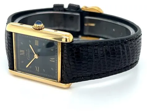 Cartier Tank Vermeil 590005 23mm Silver Black 3