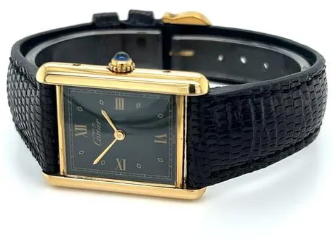 Cartier Tank Vermeil 590005 23mm Silver Black 4