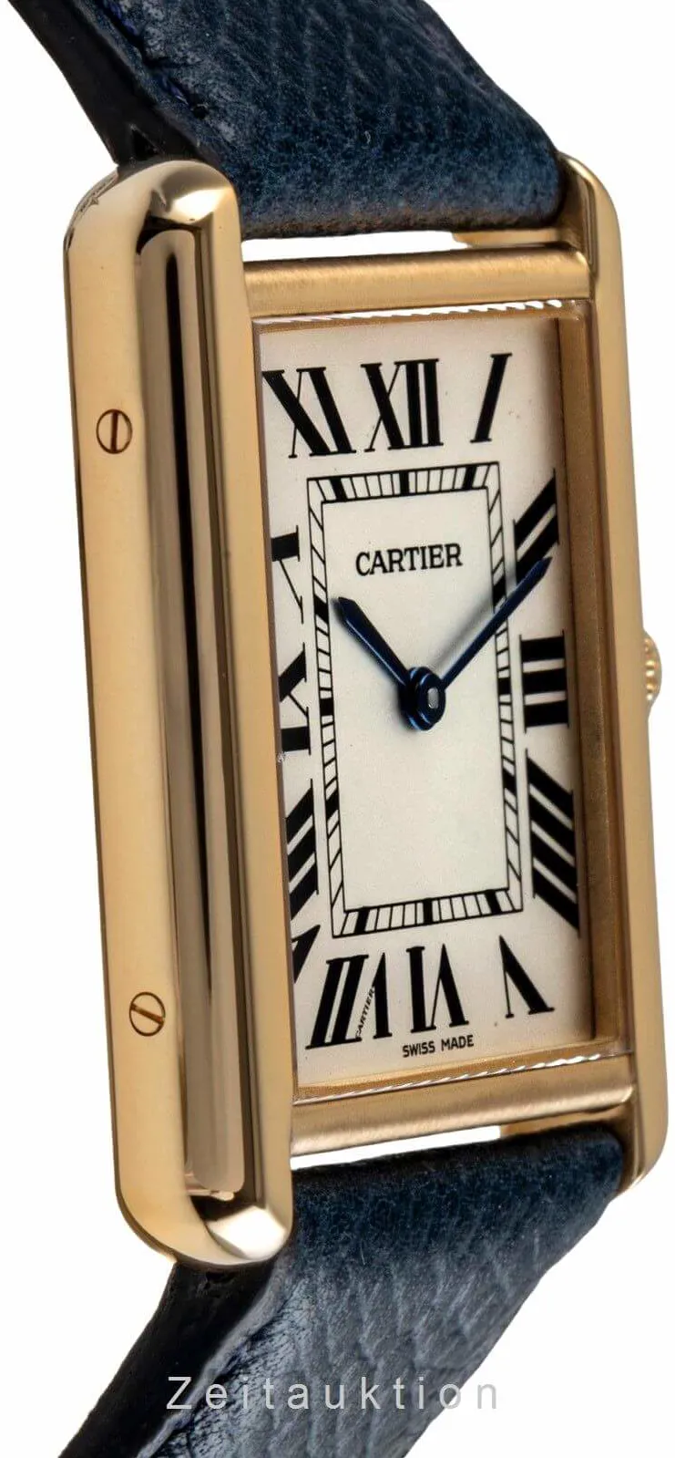 Cartier Tank W1018855. 27.5mm Yellow gold Silver 6