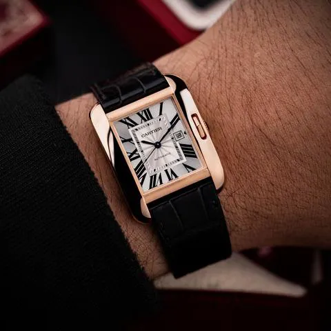 Cartier Tank W5310005 30mm Rose gold Silver 2