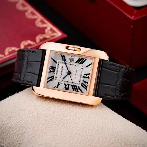 Cartier Tank W5310005 30mm Rose gold Silver 8