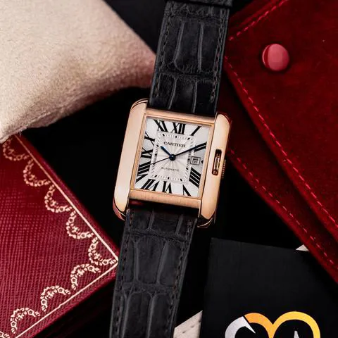 Cartier Tank W5310005 30mm Rose gold Silver 11