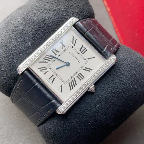 Cartier Tank WT200006 31mm White gold Silver 2