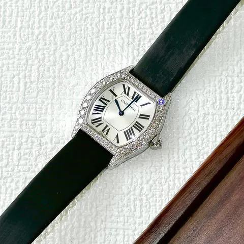 Cartier Tortue WA507231 34mm White gold Silver 3