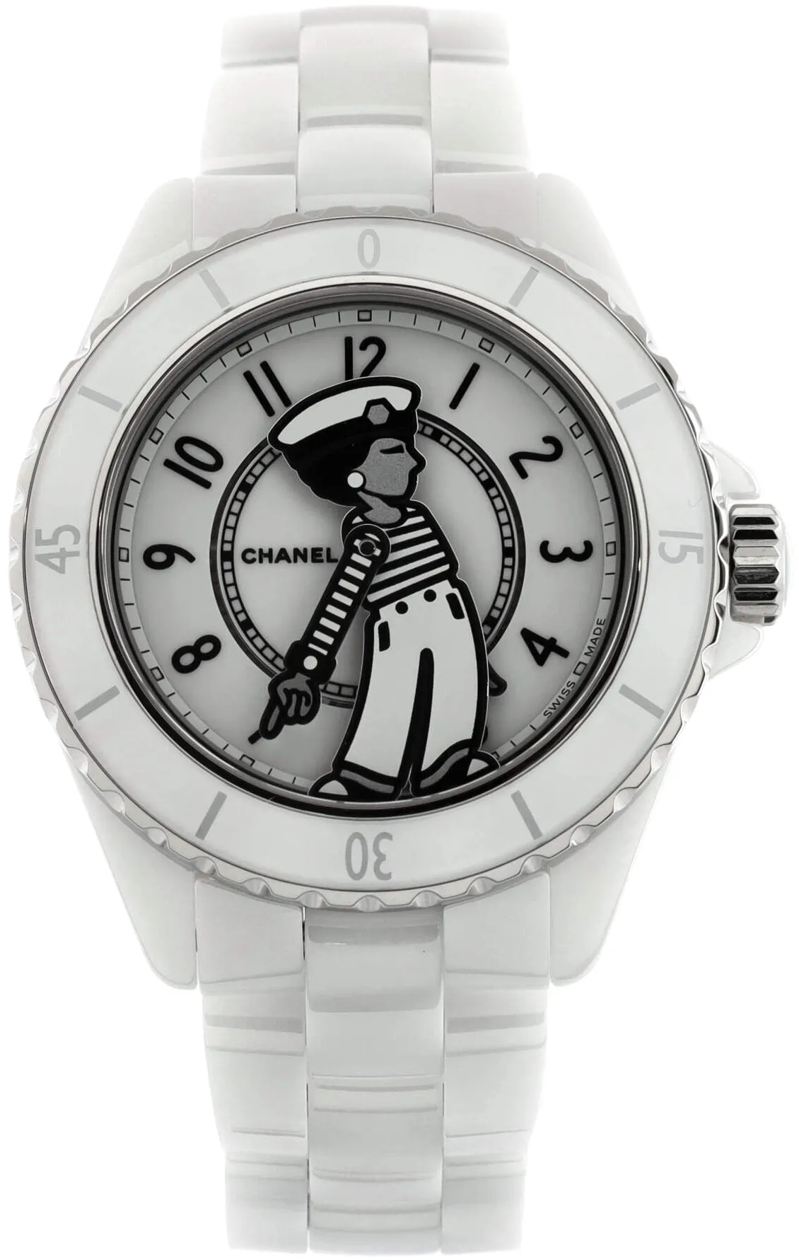 Chanel Mademoiselle H7481 38mm Ceramic White