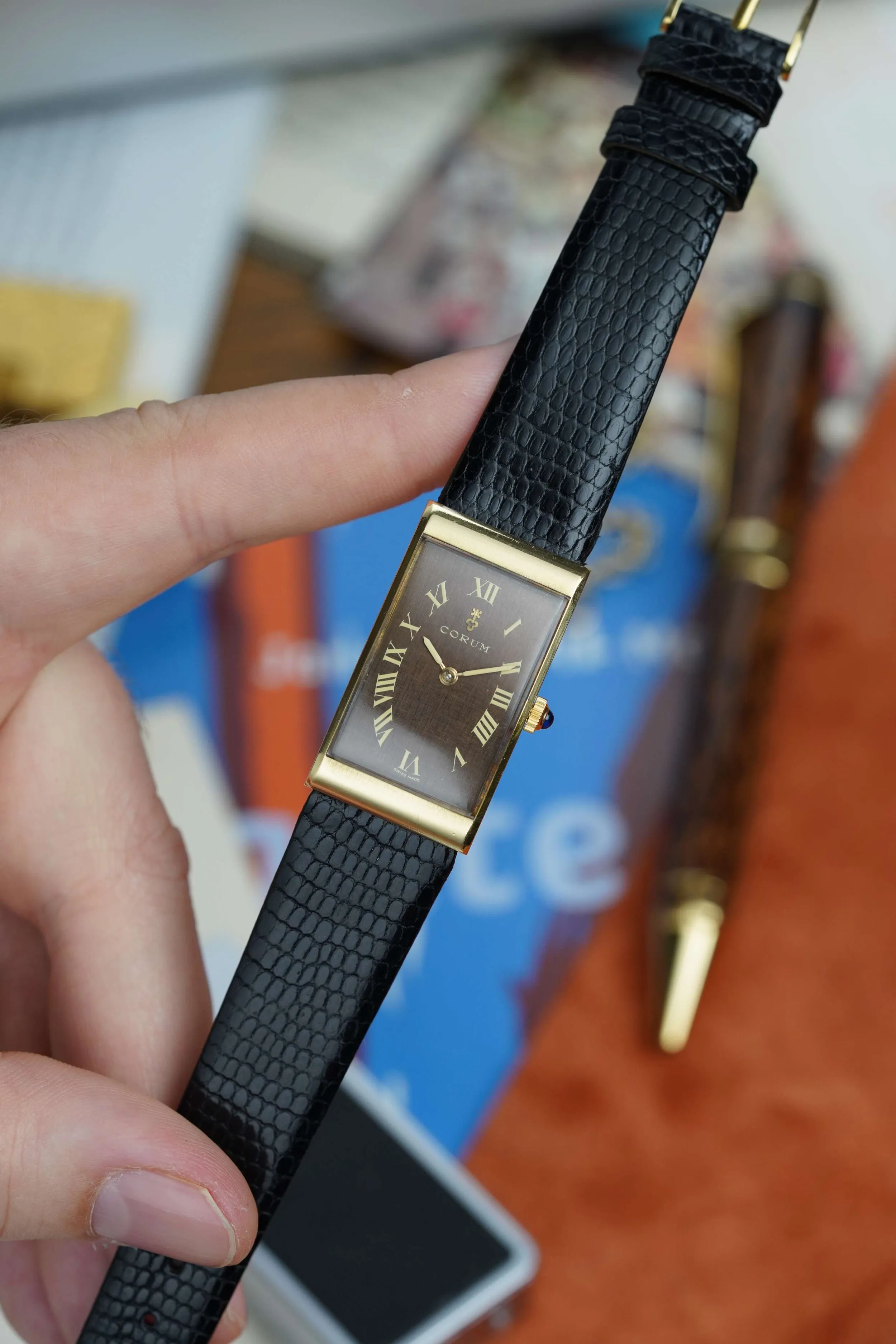 Corum 36mm Yellow gold and 18k yellow gold Linen 6