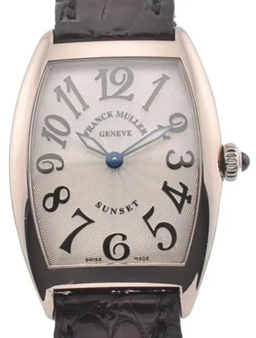 Franck Muller Cintree Curvex 1752 QZ 25mm White gold Silver