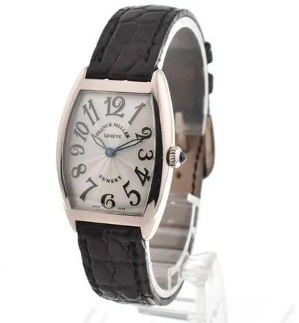 Franck Muller Cintree Curvex 1752 QZ 25mm White gold Silver 1