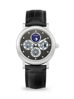 Gérald Genta Perpetual Calendar 18k white gold Black