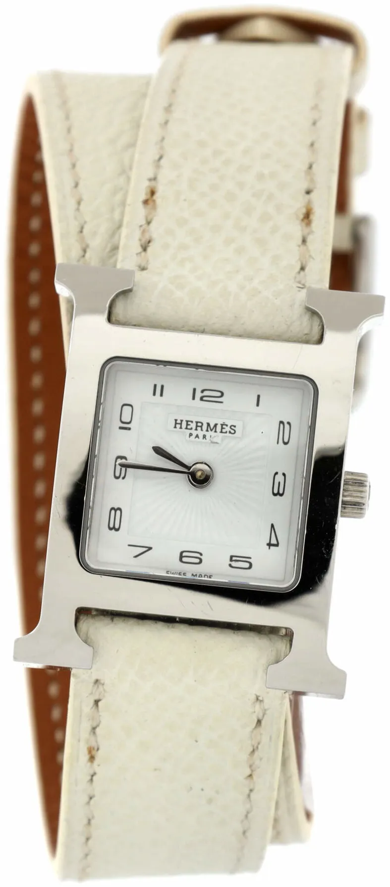 Hermès Heure H 21mm Stainless steel White