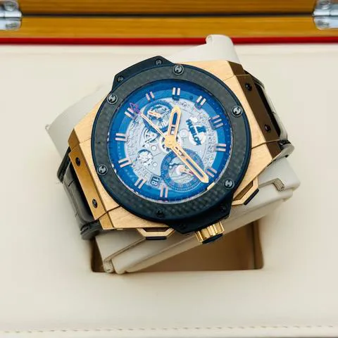 Hublot King Power 701.OQ.0138.GR.SPO14 48mm Rose gold Silver