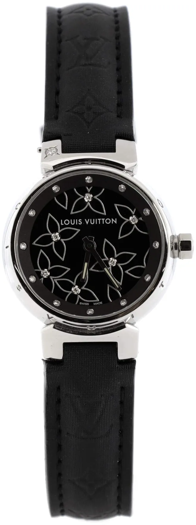 Louis Vuitton Tambour 28mm Stainless steel Black