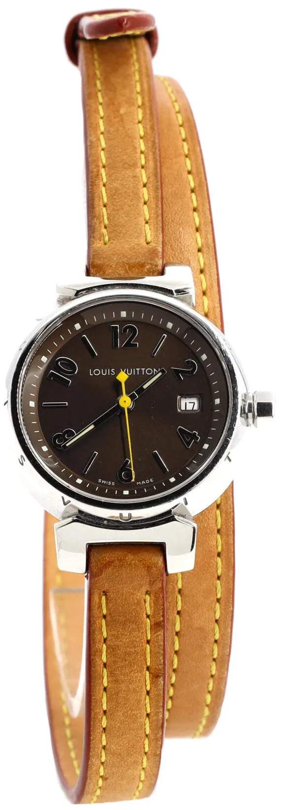 Louis Vuitton Tambour 28mm Stainless steel Brown