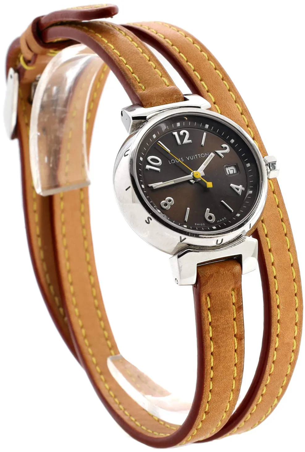 Louis Vuitton Tambour 28mm Stainless steel Brown 1