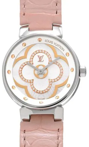 Louis Vuitton QA017Z 28mm Stainless steel Mother-of-pearl