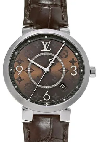 Louis Vuitton QA005Z 39mm Stainless steel Brown