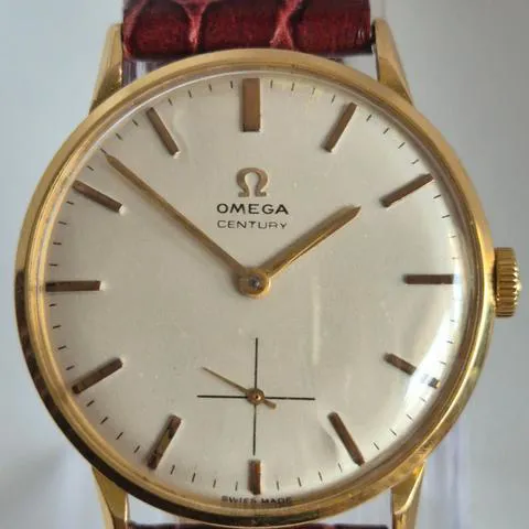 Omega Century 121.014 34mm Yellow gold Silver