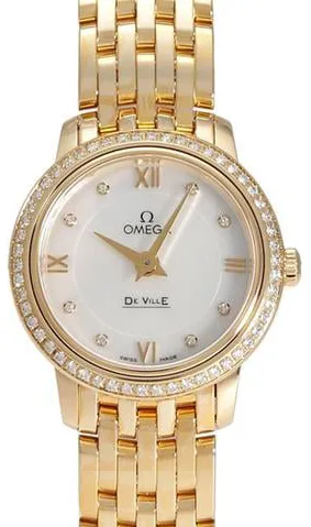 Omega De Ville 424.55.24.60.55.001 24.5mm Yellow gold Mother-of-pearl