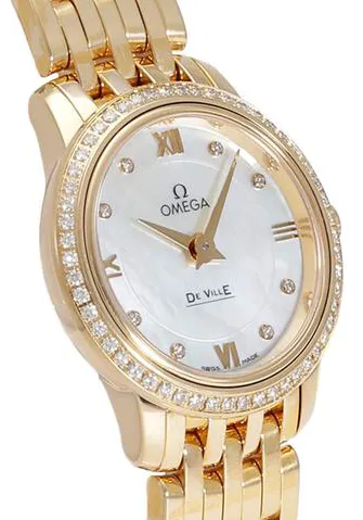 Omega De Ville 424.55.24.60.55.001 24.5mm Yellow gold White 1