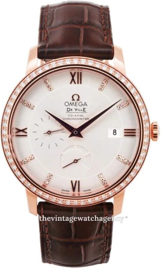 Omega De Ville 424.58.40.21.52.002 39.5mm 18k rose gold Silver