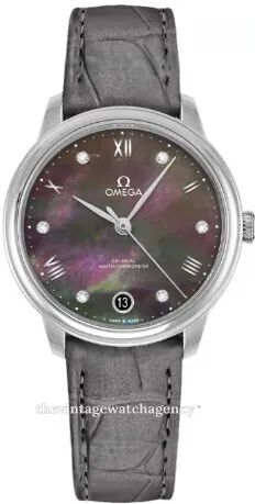 Omega De Ville 434.13.34.20.57.001 34mm Stainless steel Black