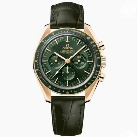 Omega Speedmaster Moonwatch 310.63.42.50.10.001 42mm Yellow gold Green 5