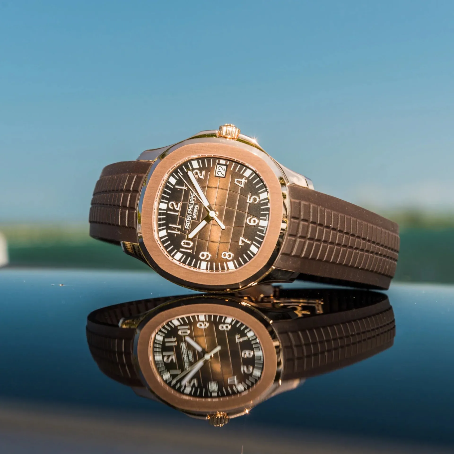 Patek Philippe Aquanaut 5167R-001 40.8mm Rose gold Brown