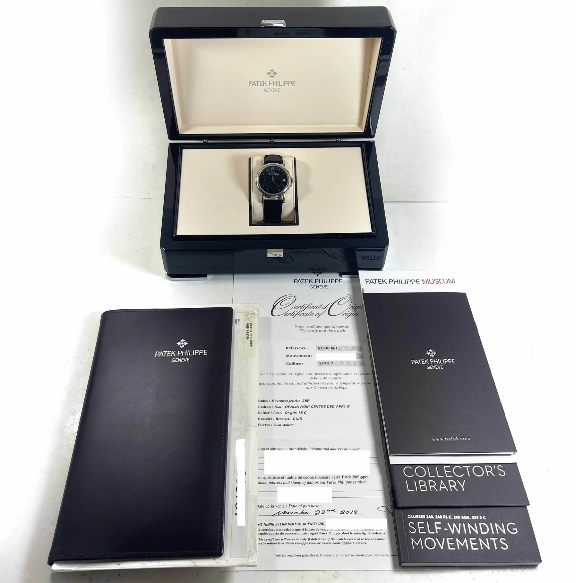 Patek Philippe Calatrava 5153G-001 38mm White gold Black 6