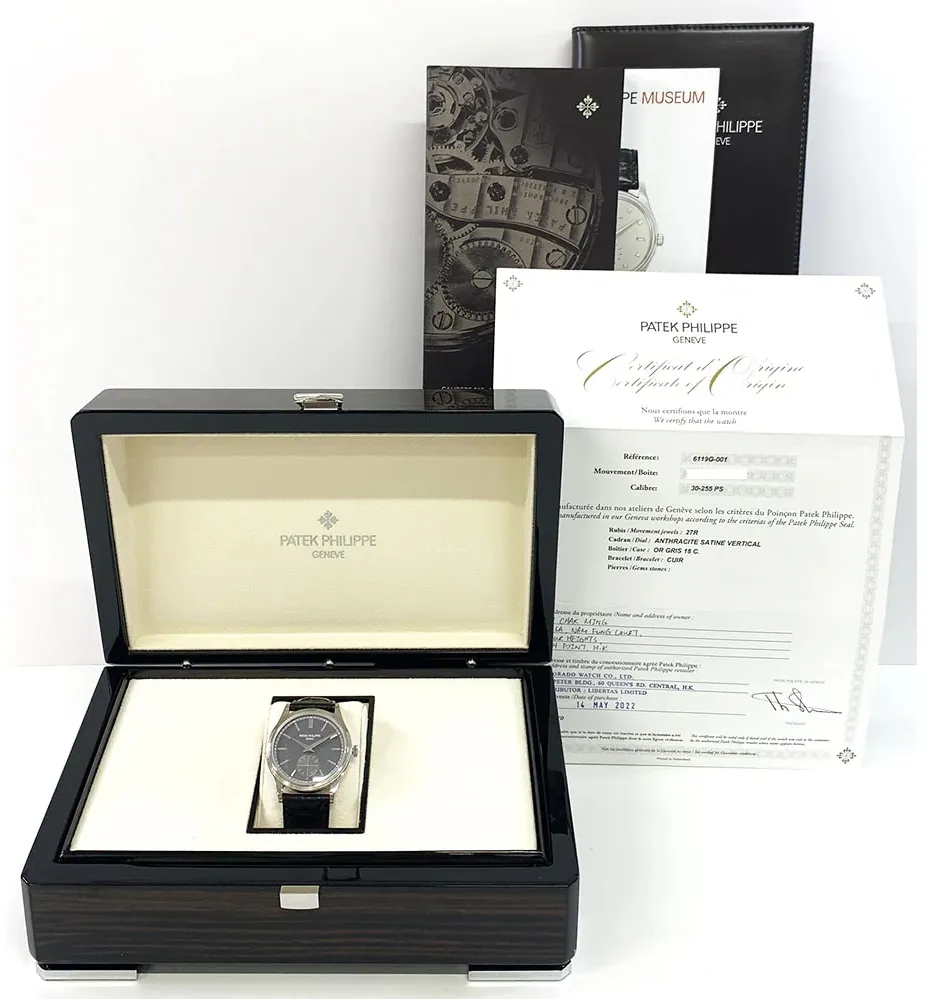 Patek Philippe Calatrava 6119G-001 39mm White gold Gray 4