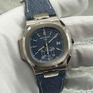 Patek Philippe Nautilus 5980/60G-001 White gold Blue