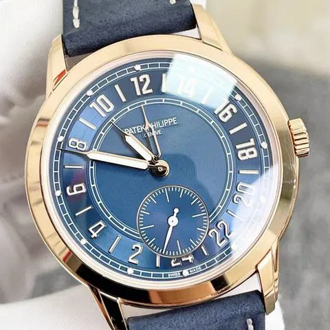 Patek Philippe Travel Time 5224R-001 42mm Rose gold Blue 3