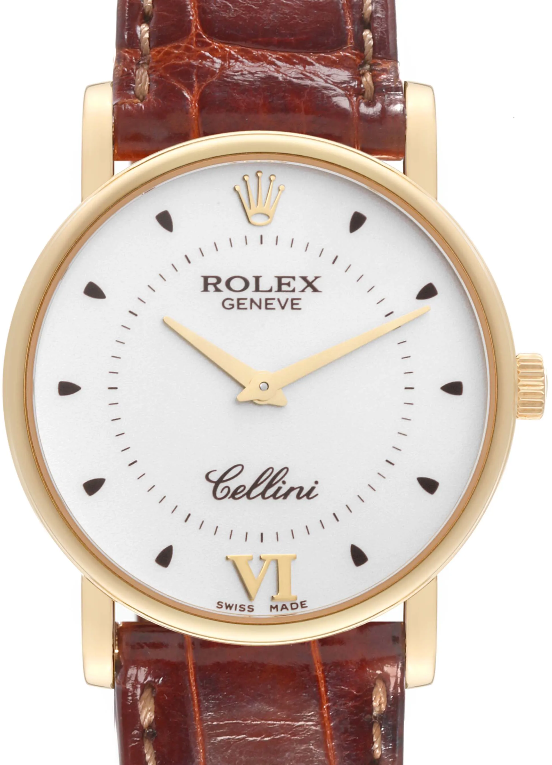 Rolex Cellini 5115 32mm Yellow gold Silver