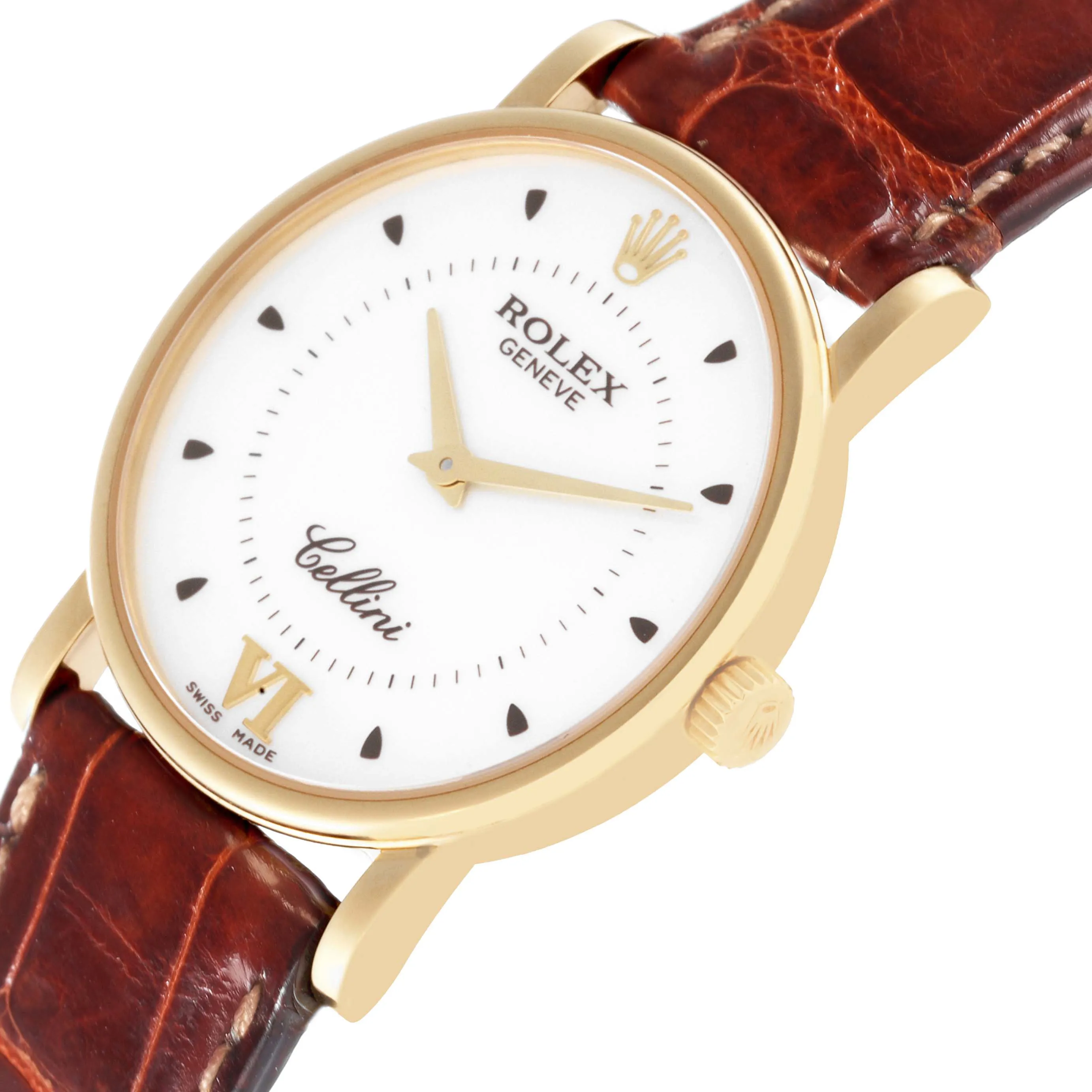 Rolex Cellini 5115 32mm Yellow gold Silver 4