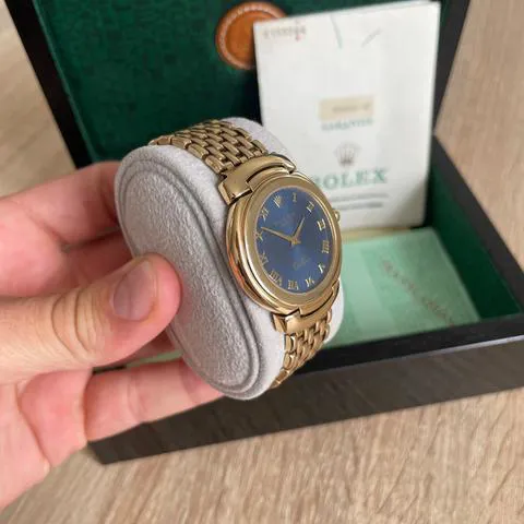 Rolex Cellini 6622 34mm Yellow gold Blue 2