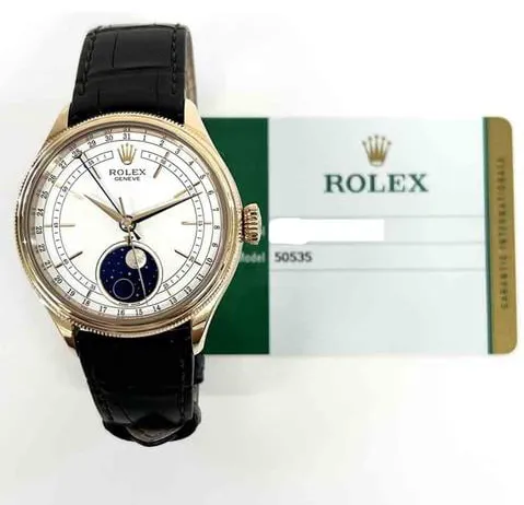 Rolex Cellini Moonphase 50535 39mm Rose gold White