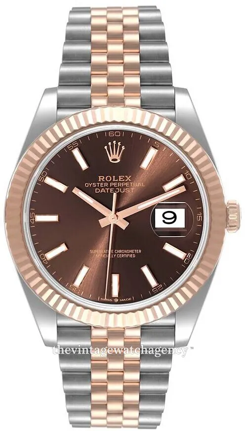 Rolex Datejust 41 126331-0002 41mm Oystersteel and Everose gold Brown