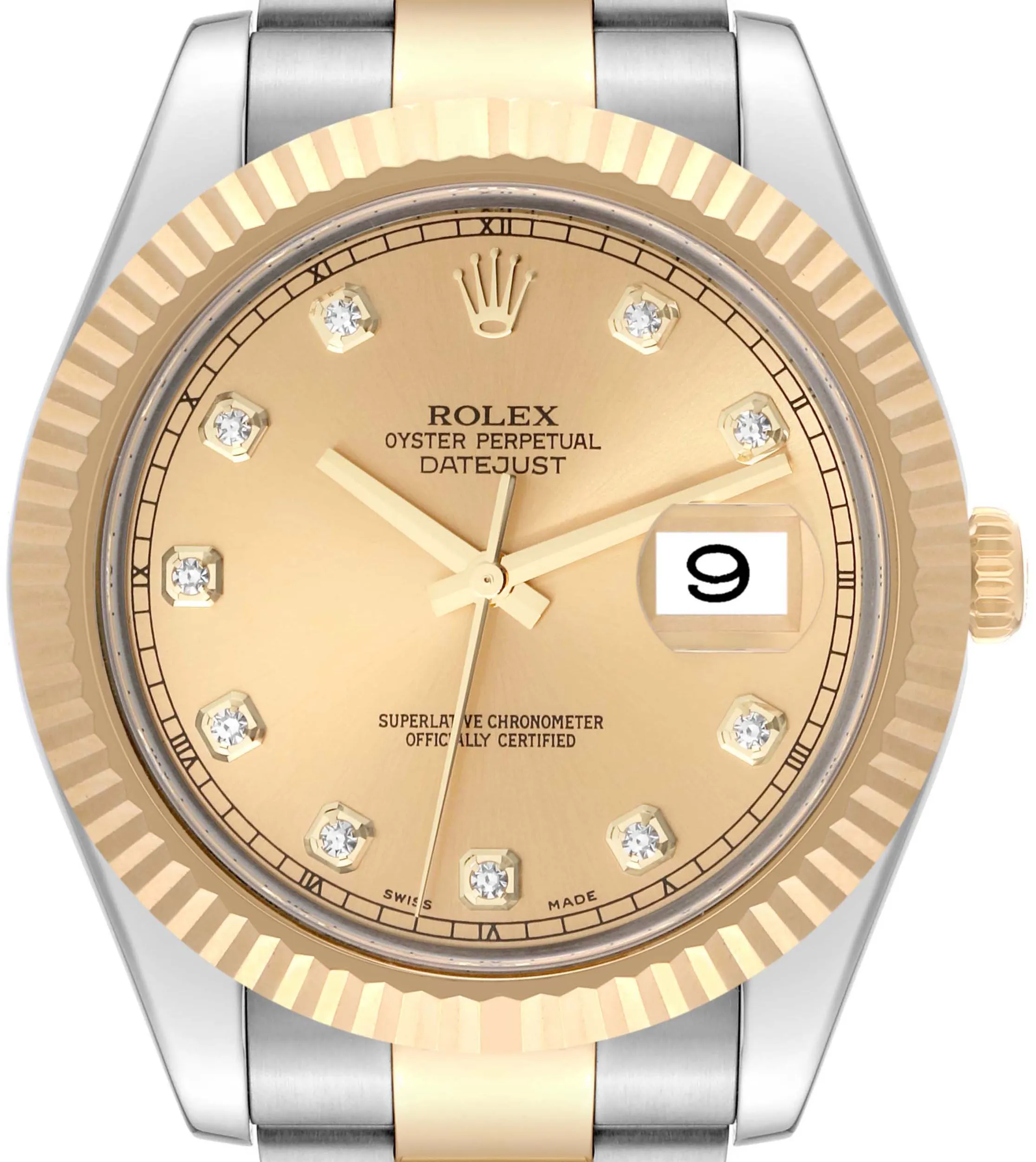 Rolex Datejust II 116333 41mm Yellow gold and Stainless steel and 18k yellow gold Champagne