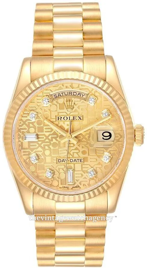 Rolex Day-Date 36 118238-0200 36mm 18k yellow gold Champagne