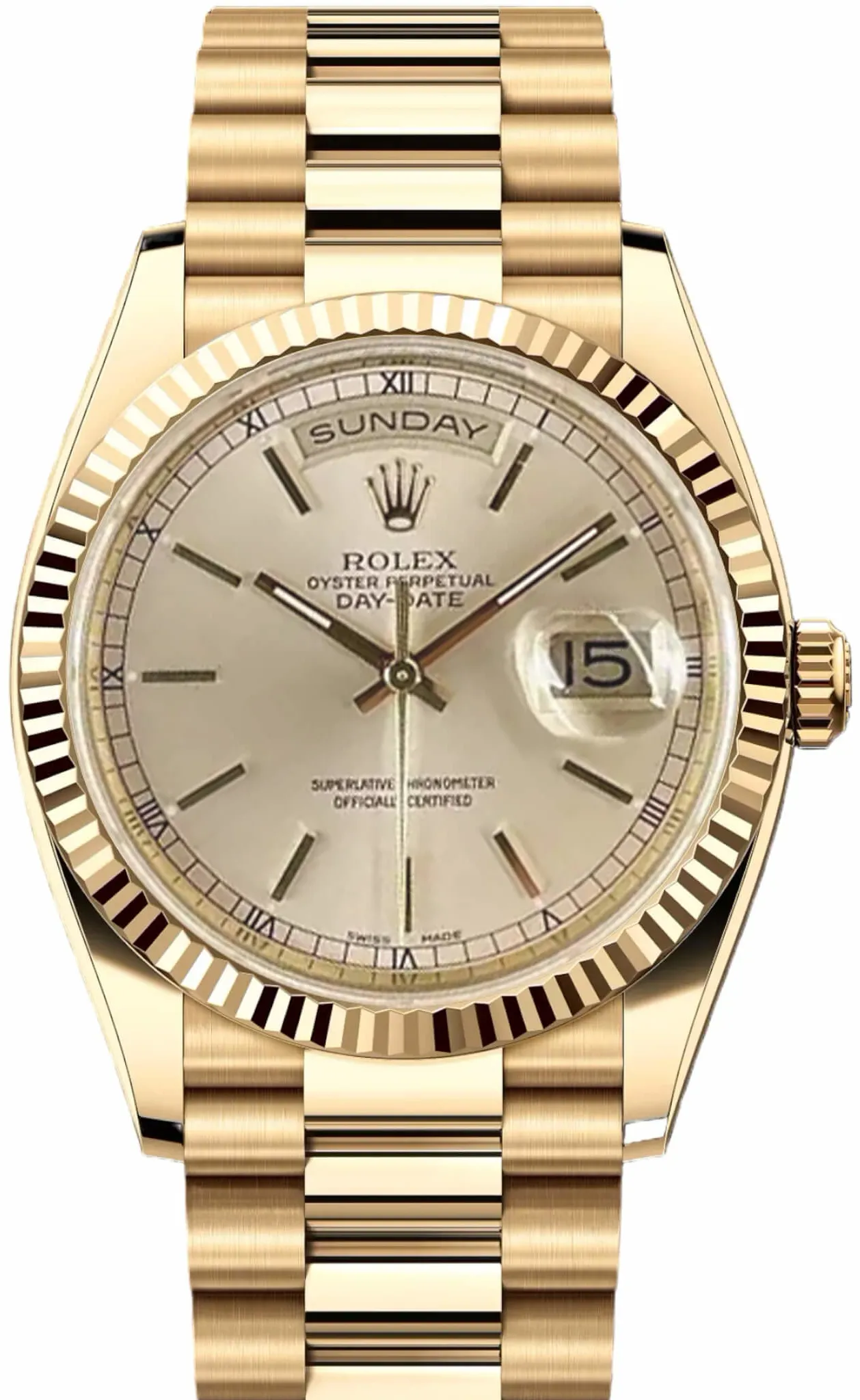 Rolex Day-Date 36 118238 36mm Silver Gold