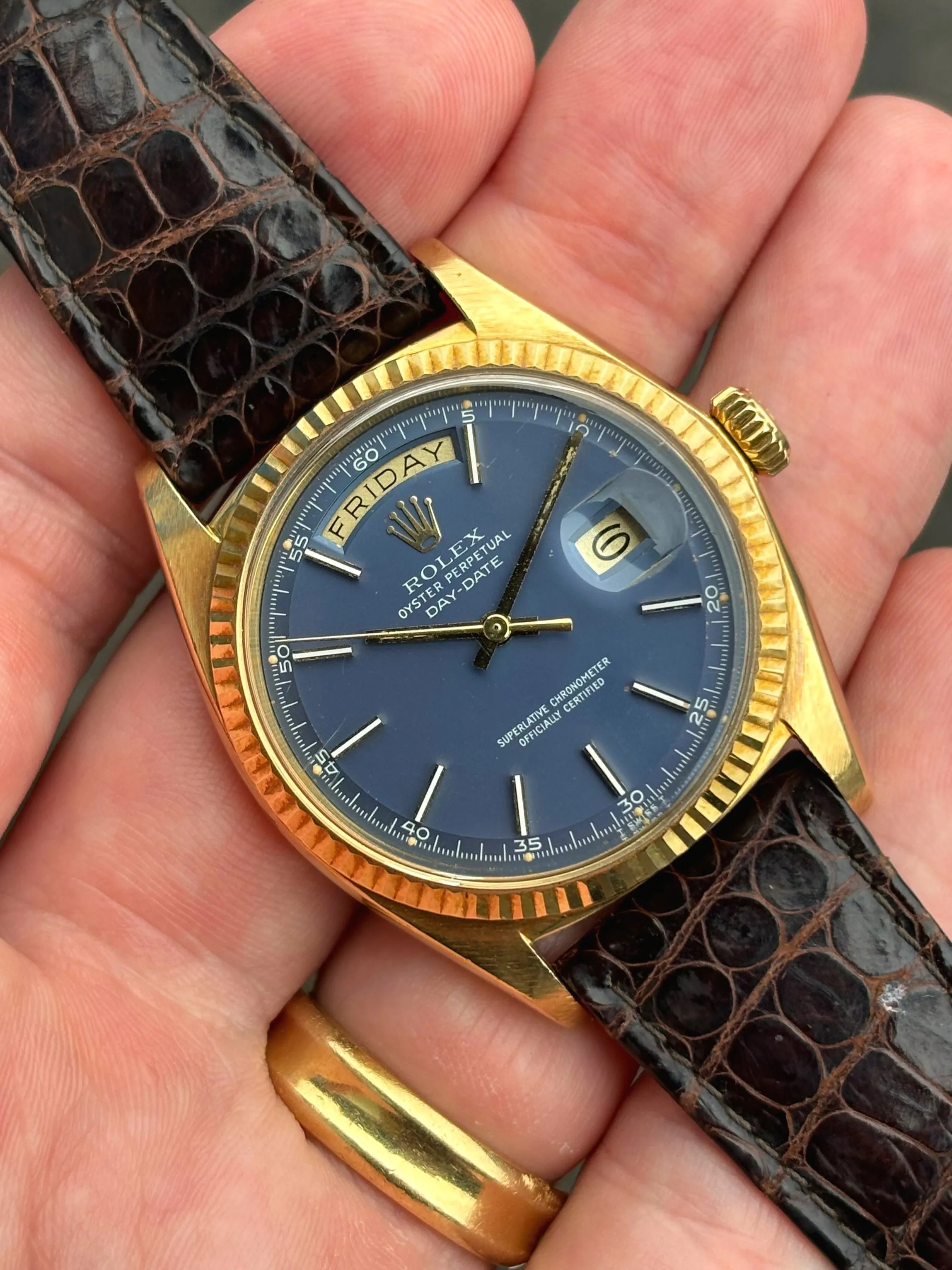 Rolex Day-Date 36 1803 36mm Yellow gold Blue 1