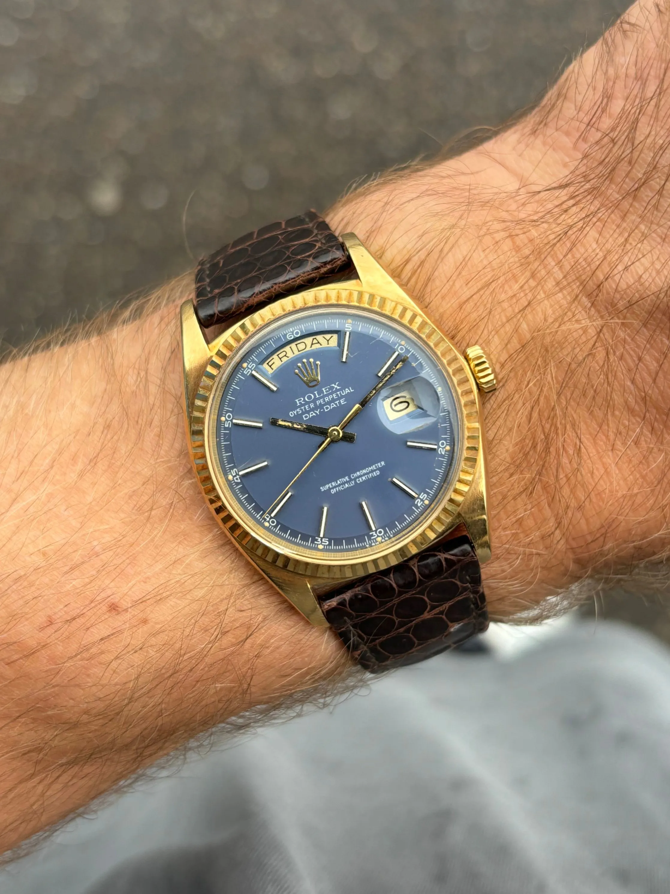 Rolex Day-Date 36 1803 36mm Yellow gold Blue 7