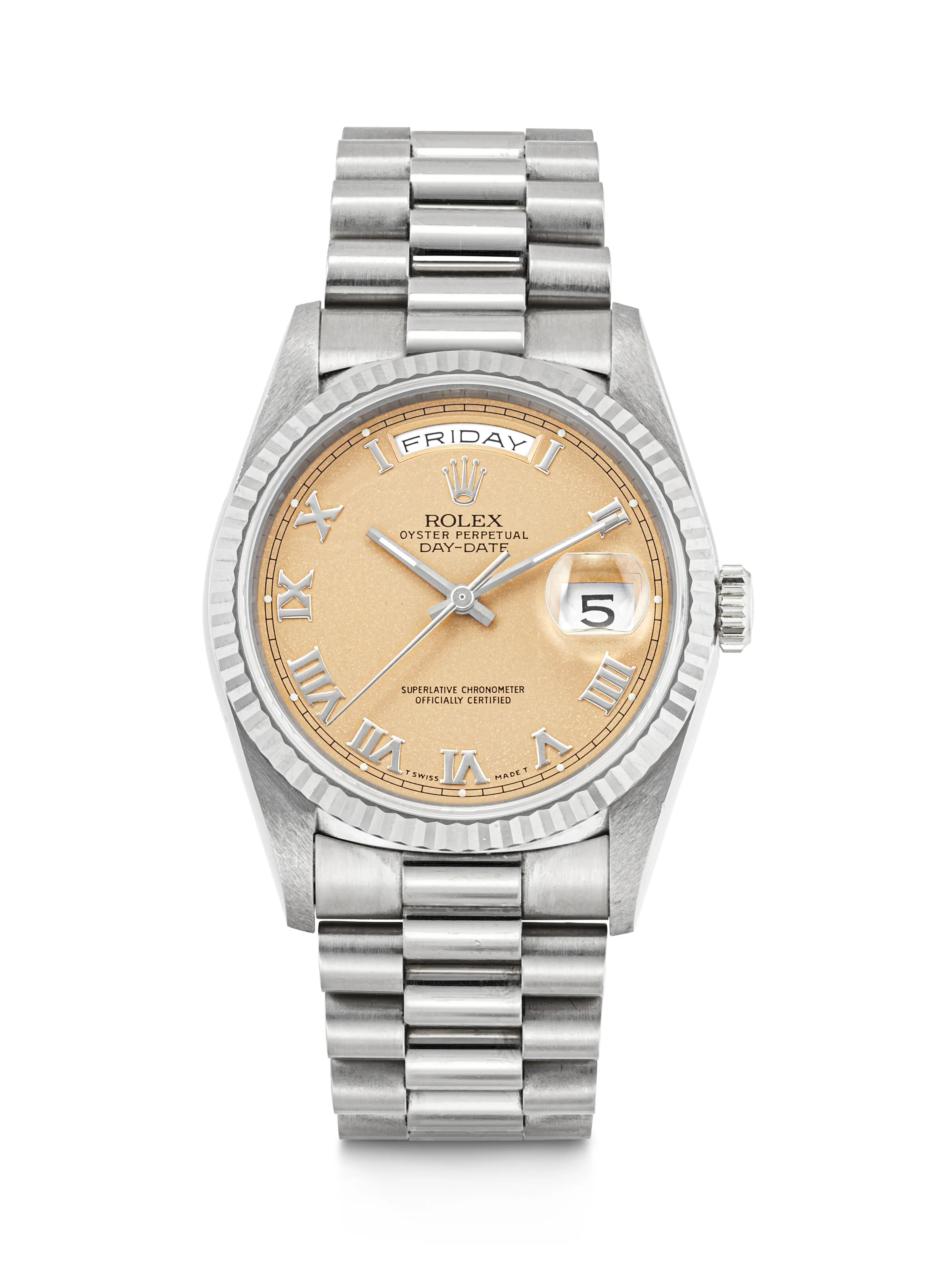 Rolex Day-Date 36 18239 36mm White gold Salmon