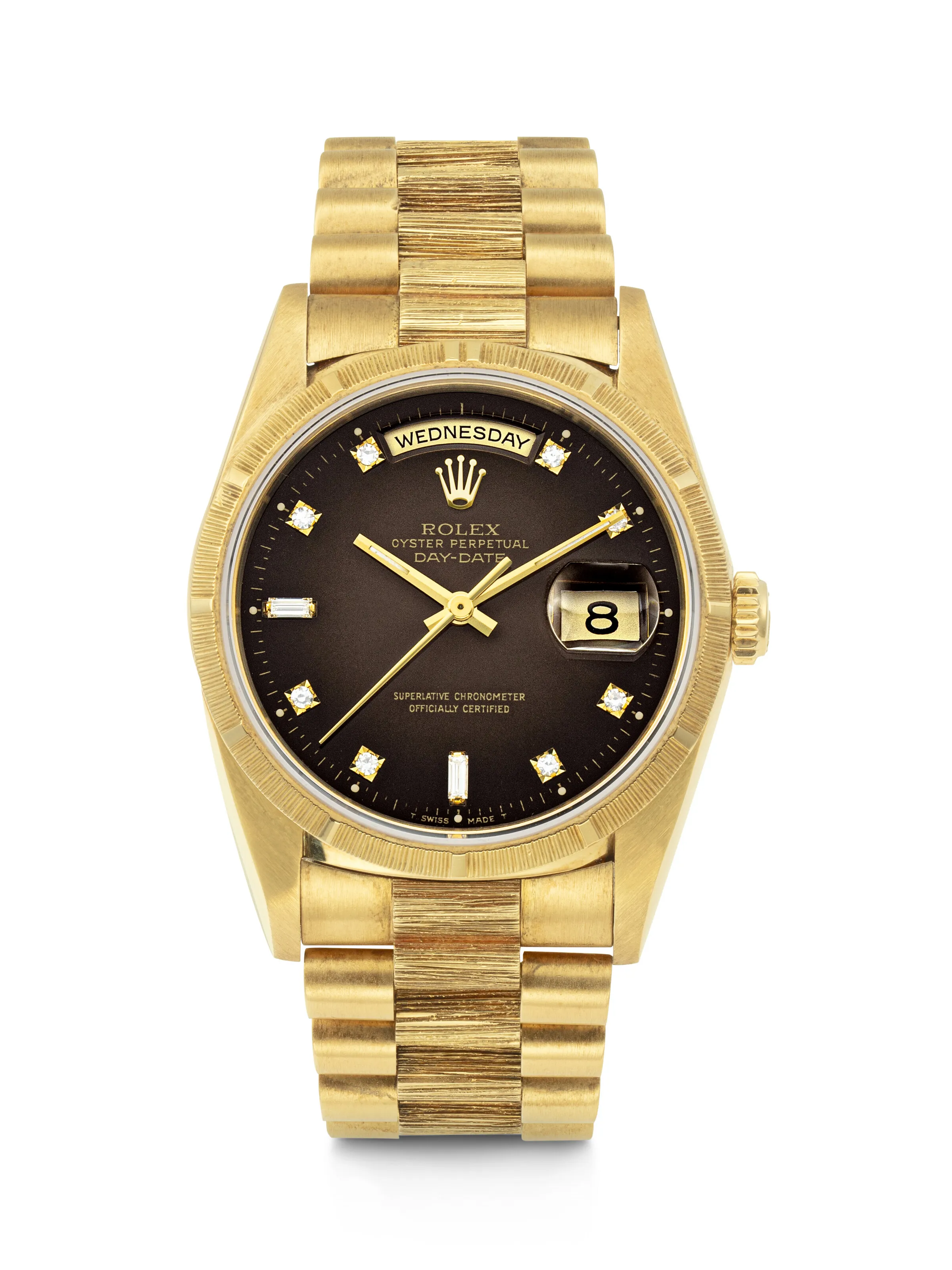 Rolex Day-Date 36 18248 36mm Yellow gold Gradient brown