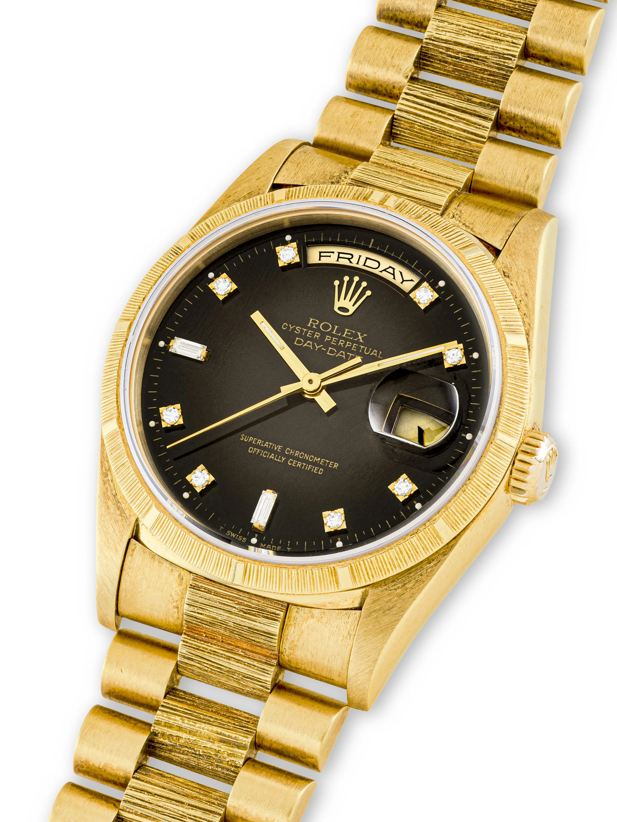 Rolex Day-Date 36 18248 36mm Yellow gold Gradient brown 2