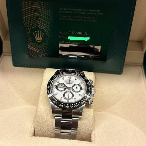 Rolex Daytona 116500LN 40mm Stainless steel White